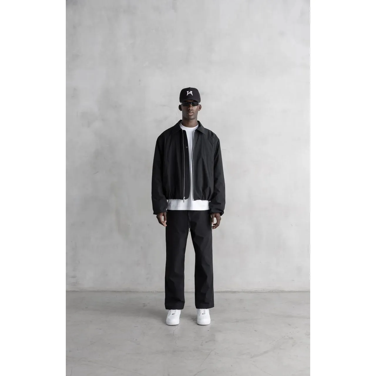 Stampd Oversized Cropped Bomber Black