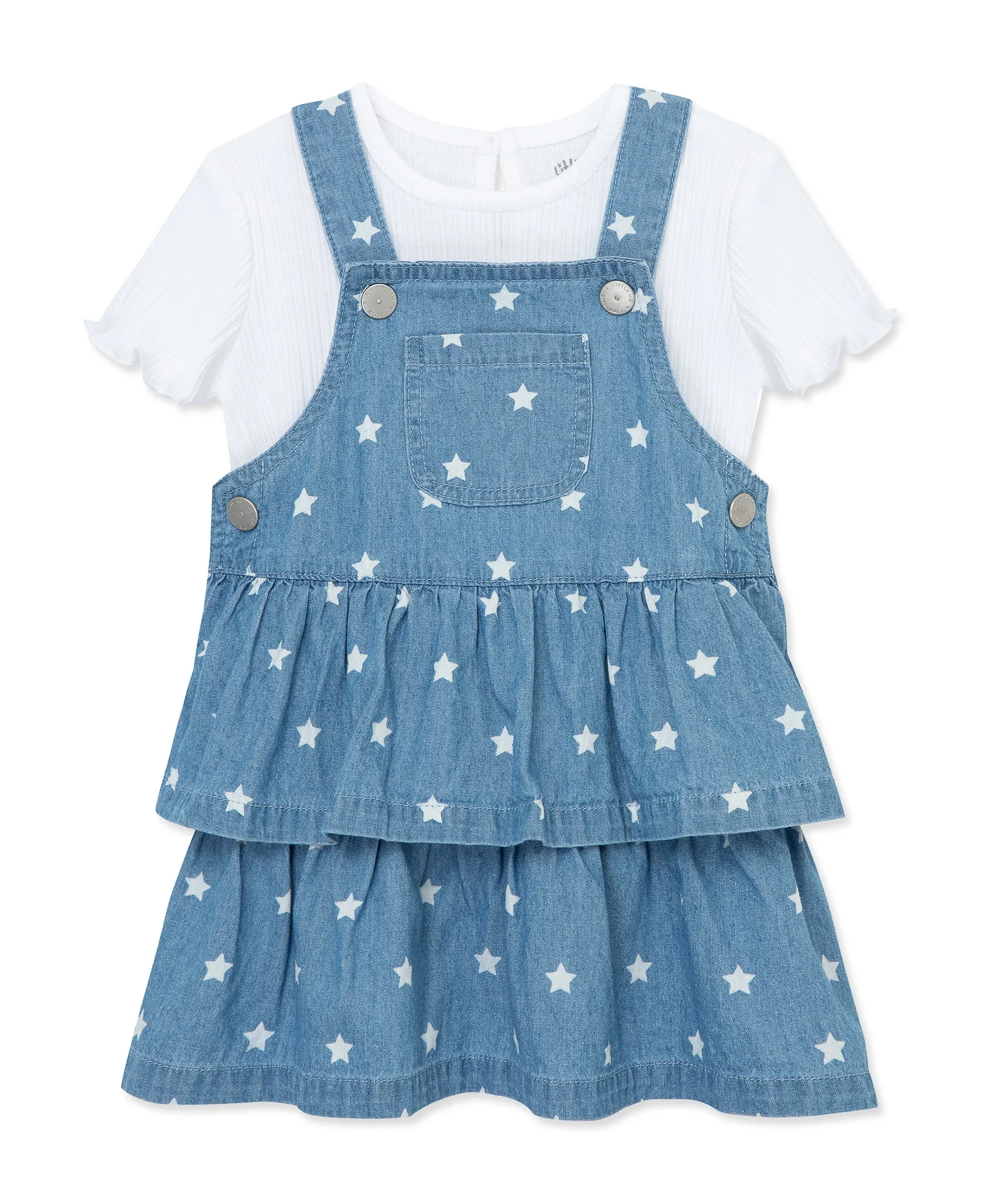 Star Woven Jumper Dress Set - Toddler (2T-4T)