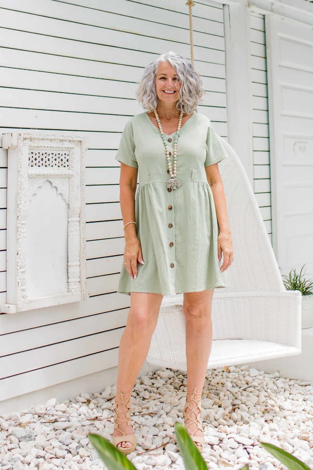 Sweetness Summer Dress in Soft Green