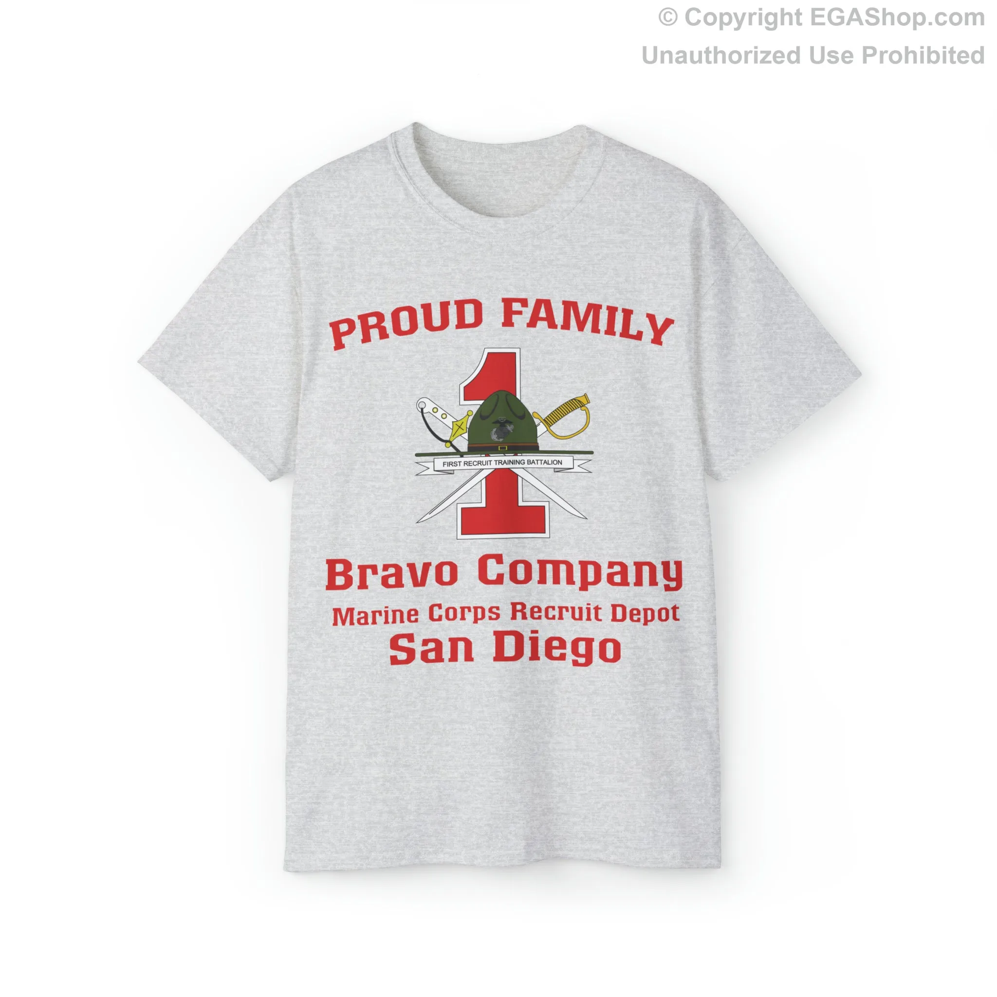 T-Shirt: Bravo Co. MCRD San Diego (1st Battalion Crest)