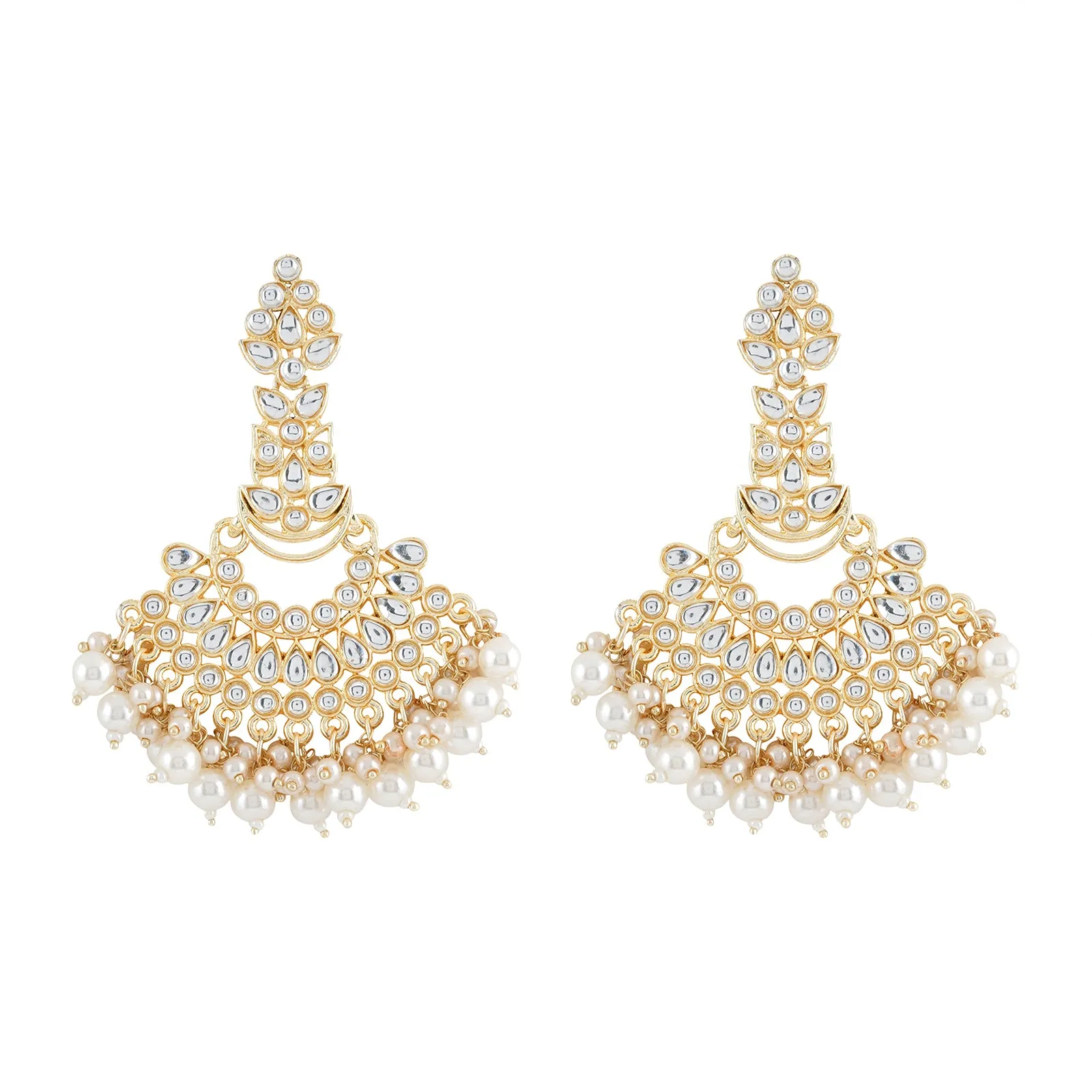 Teejh Adhira Pearl and Polki Earring