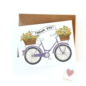 Thank You Banner Bicycle Card