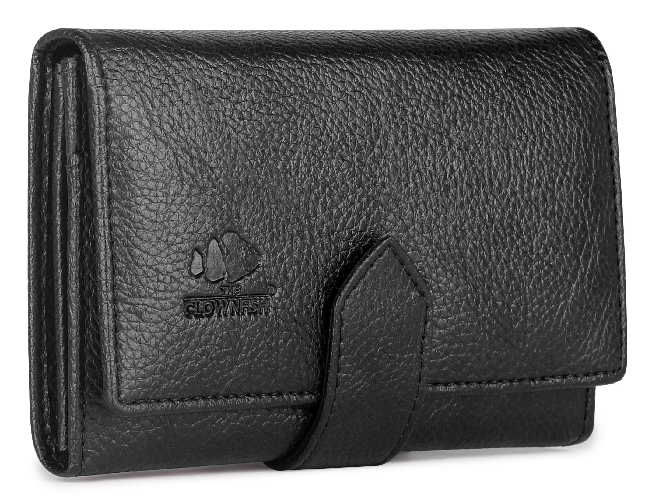 THE CLOWNFISH Black Women's Wallet (TCFLWLFL-ABBL6)