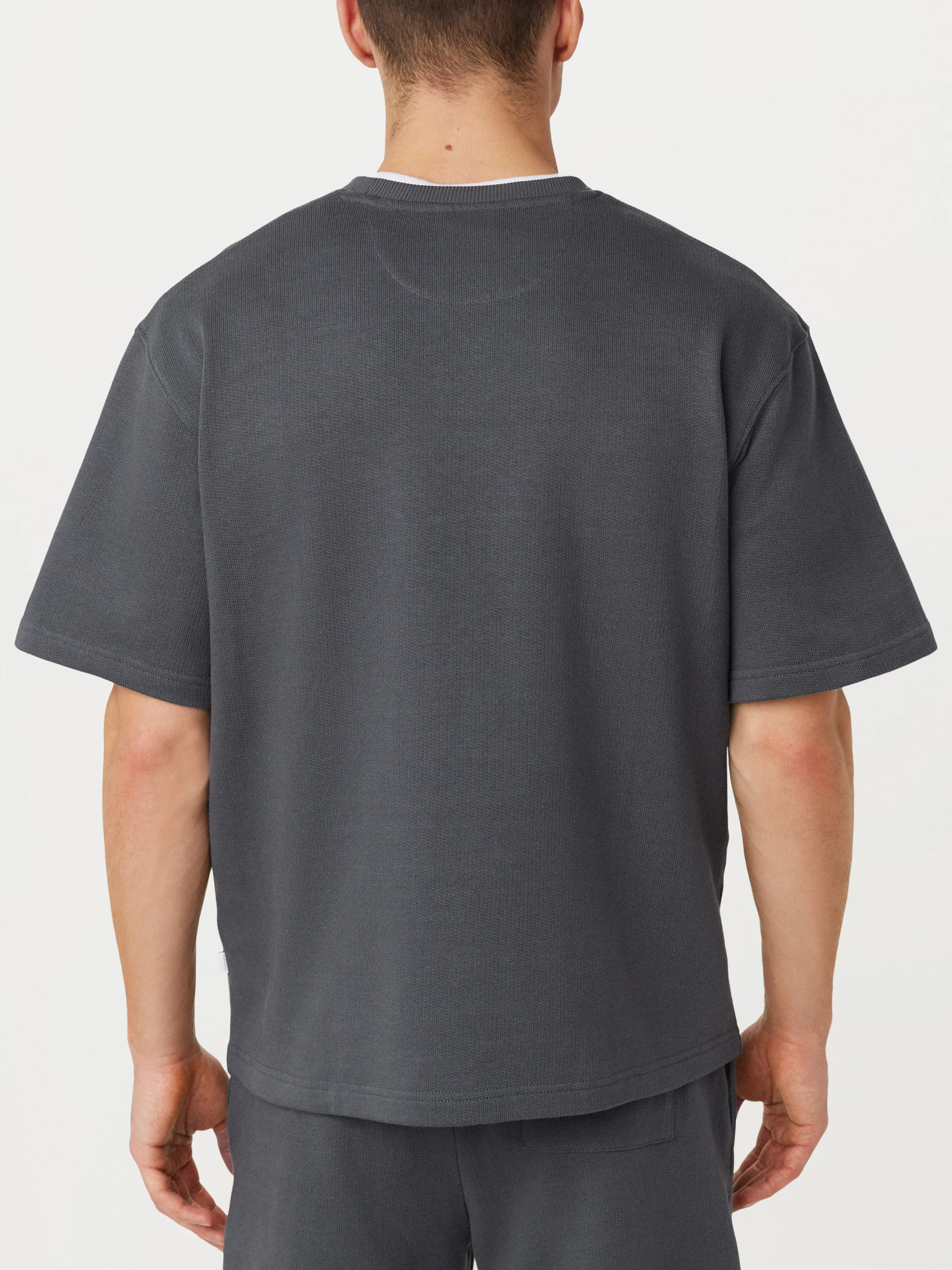 The French Terry T-Shirt in Ash Blue