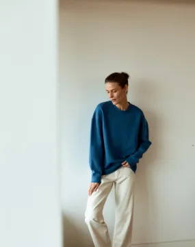 The Relaxed-fit SWEATSHIRT - Ocean Blue