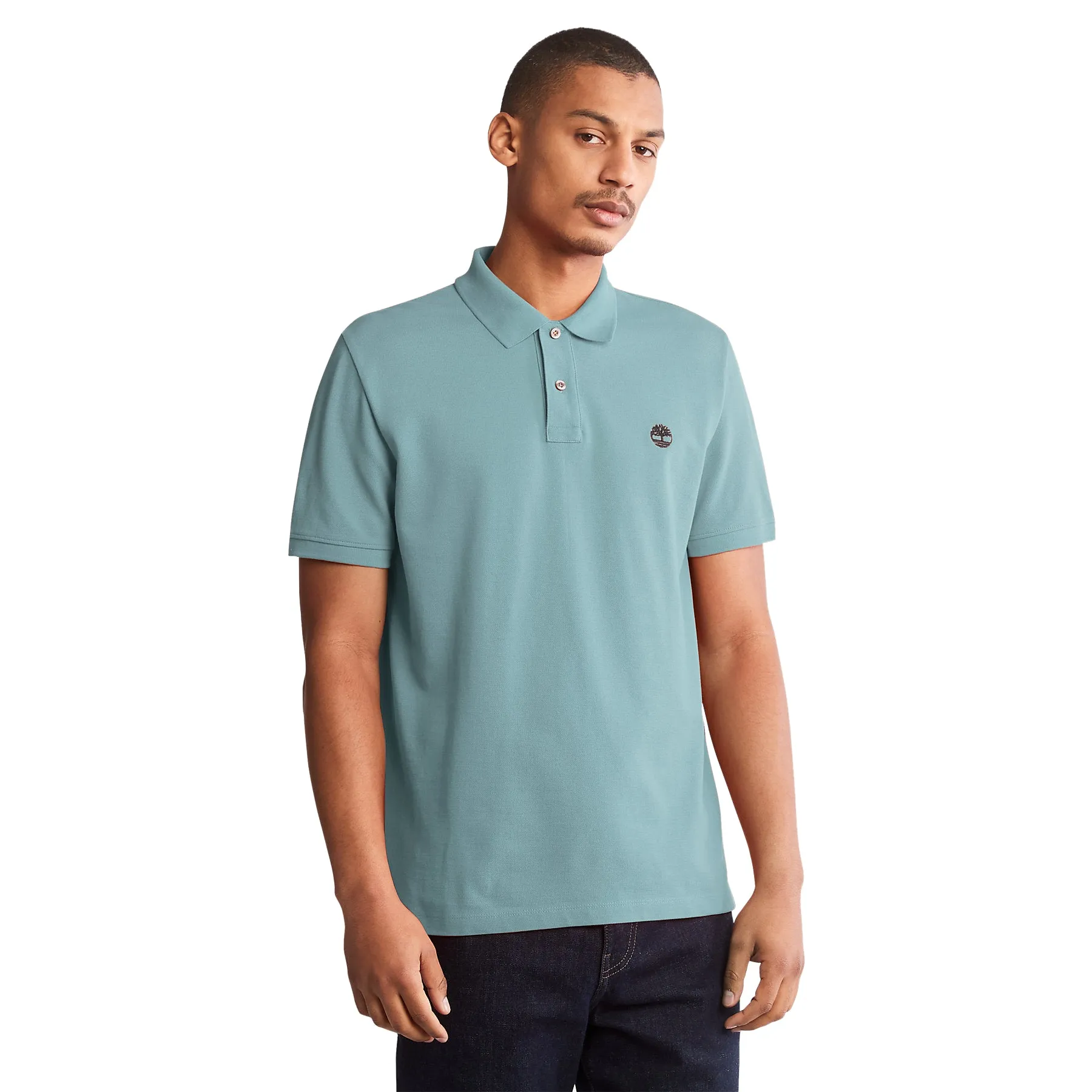 Timberland Mens Millers River Pique Polo T-Shirt - Short Sleeved