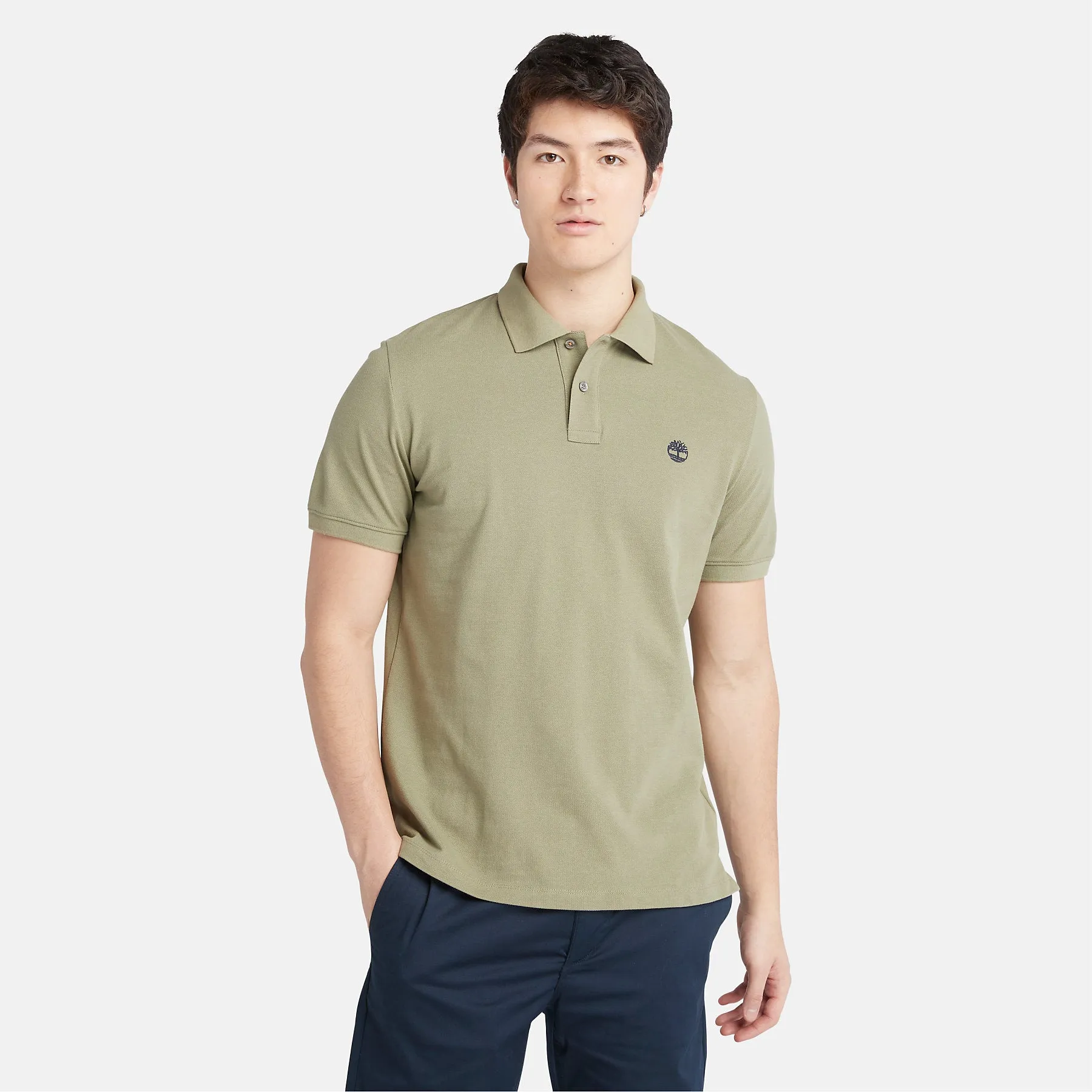 Timberland Mens Millers River Pique Polo T-Shirt - Short Sleeved