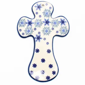 Wall Cross in Blue Winter