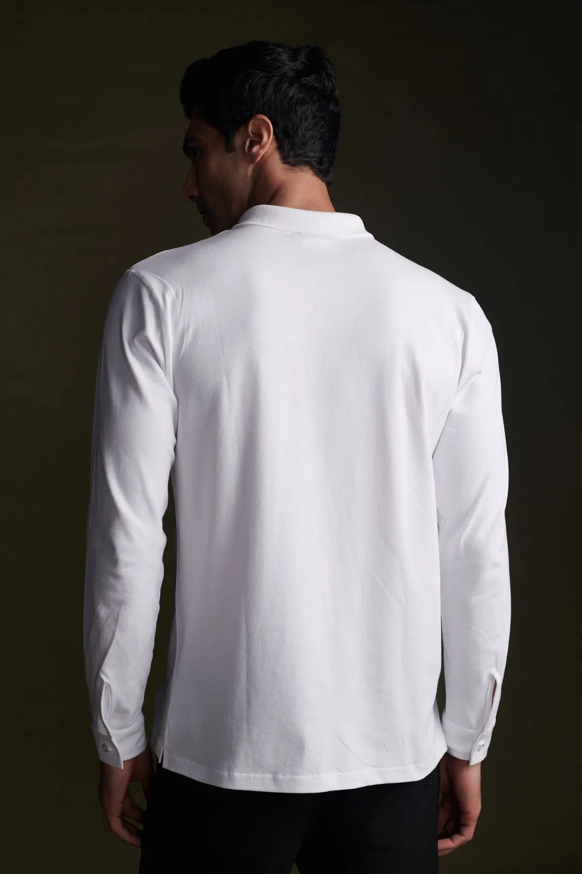 White Polo Full Sleeve