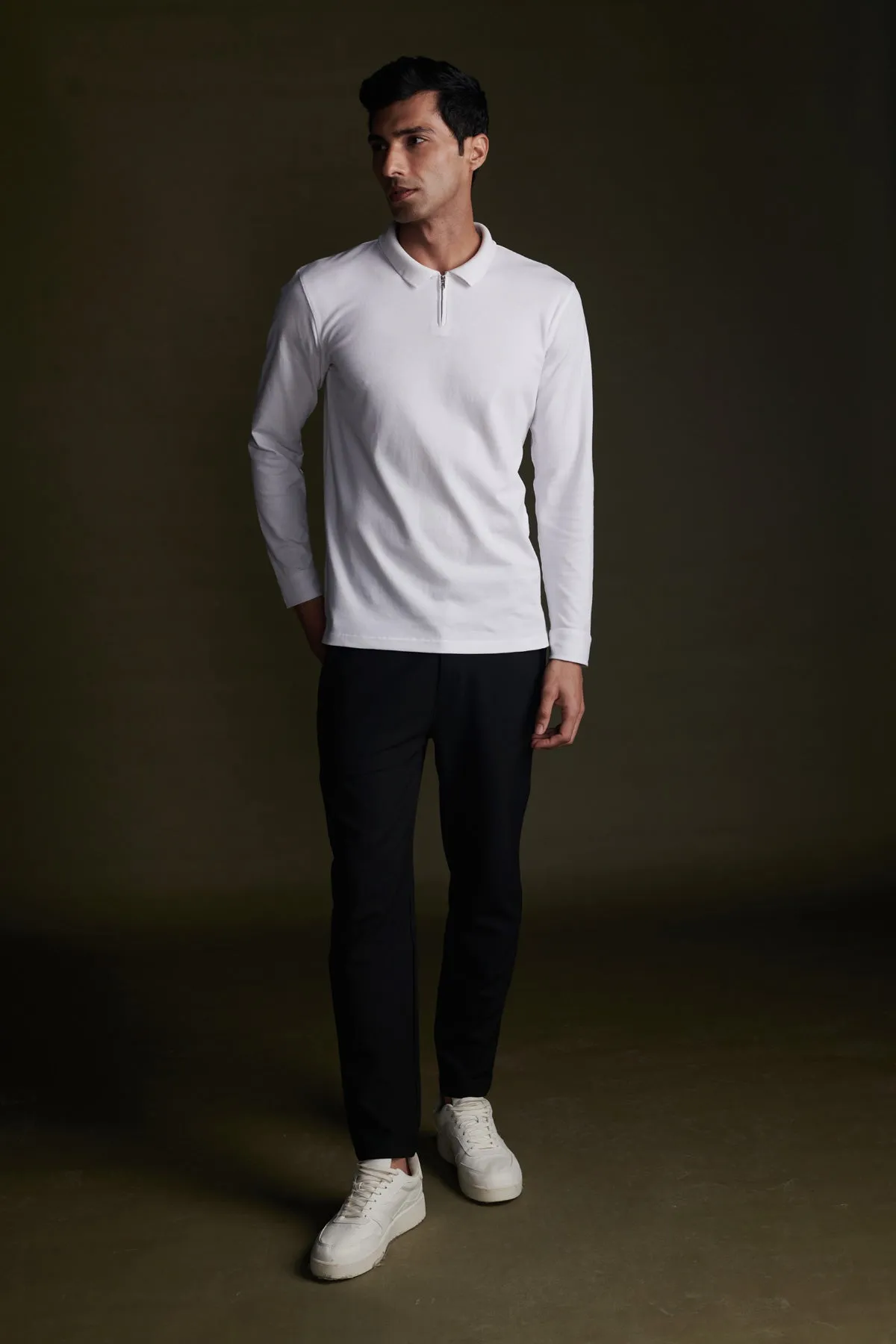 White Polo Full Sleeve