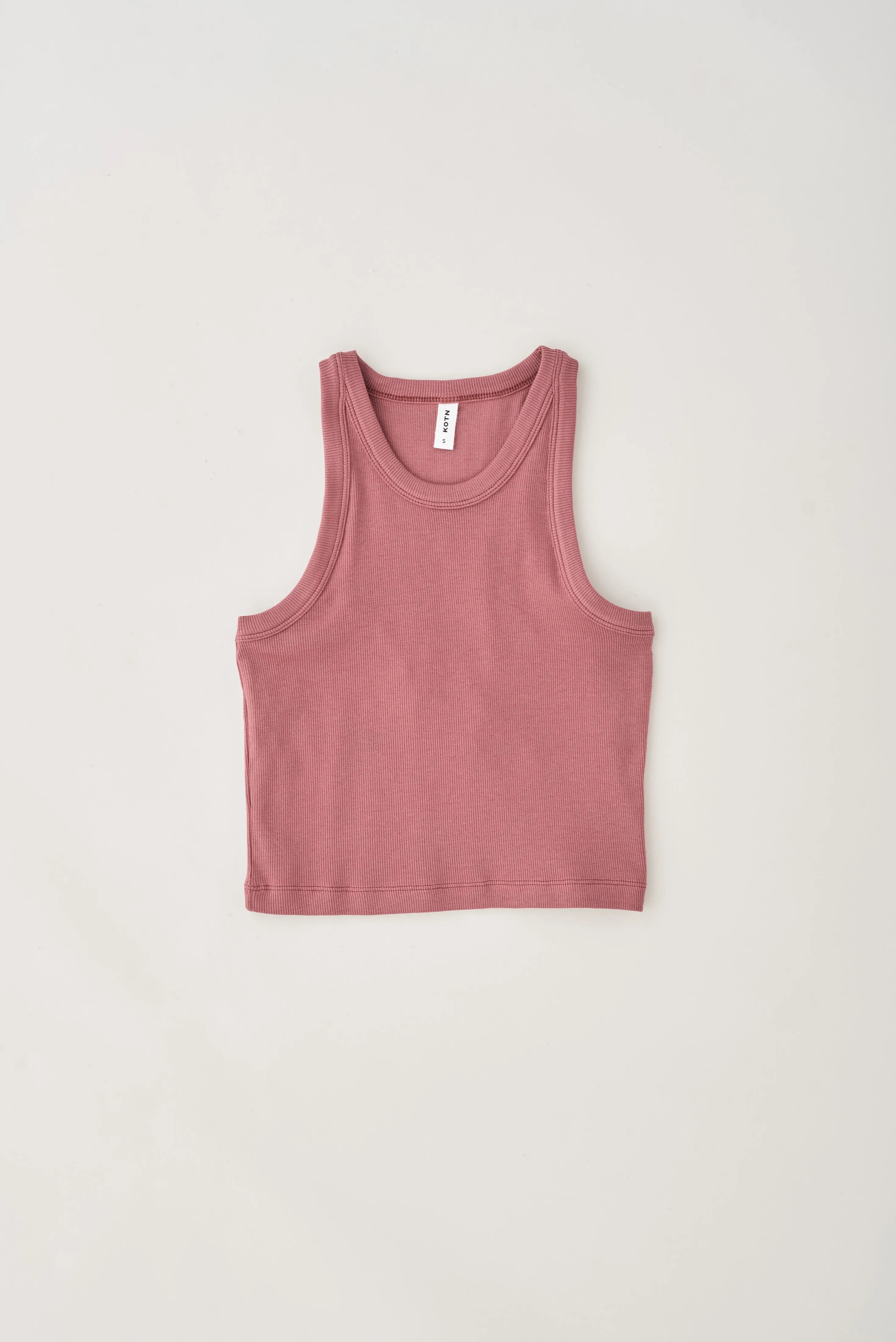 Women's Crop Racer Tank in Apple Butter